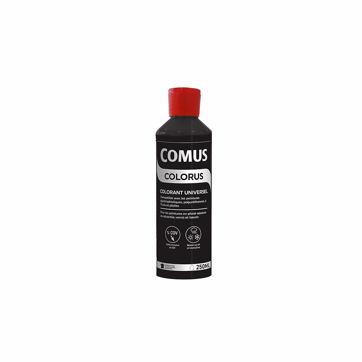 Colorus – NOIR 250ml, Colorant Universel, COMUS