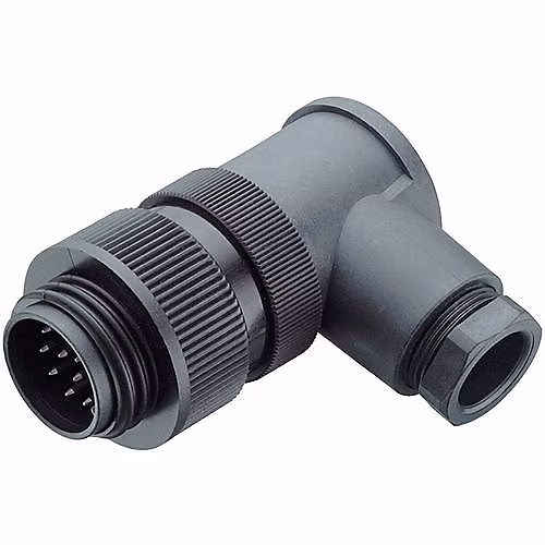 Connecteur circulaire mâle coudé série 694 12 pôles + PE – 3 A, IP65 99-0717-70-13