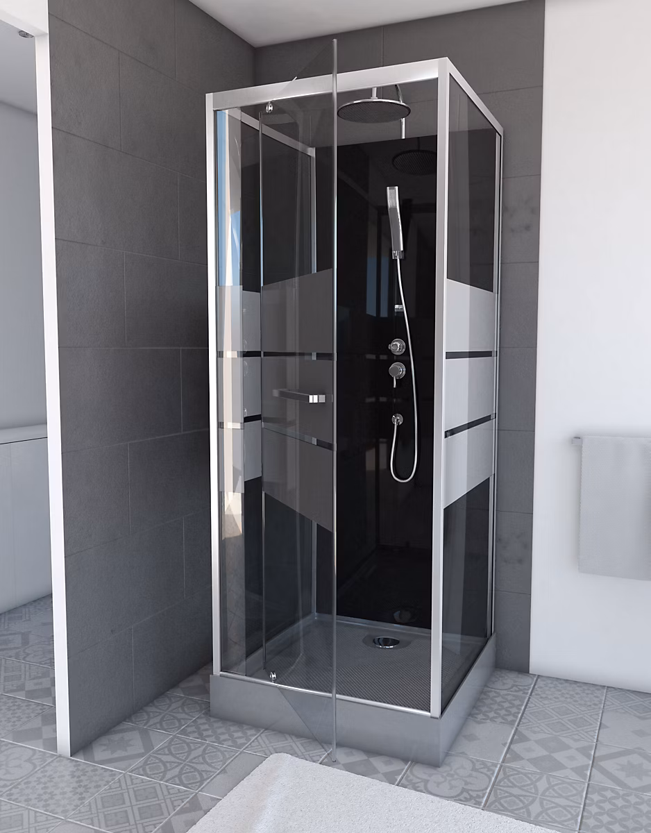 Cabine de douche carrée 70 × 70 × 225cm – SCRATCHY 70