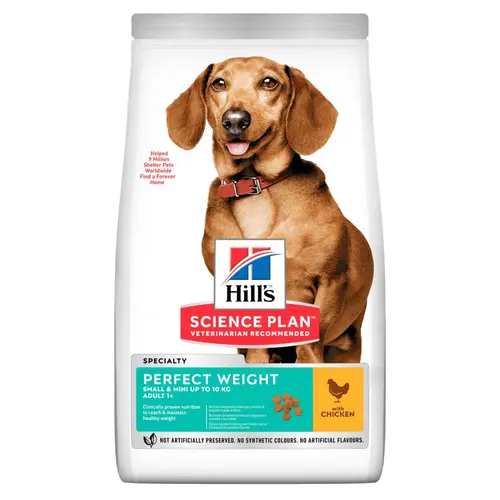 Croquette pour chien adulte de petite taille Weight au poulet Hill's - 1,5 kg