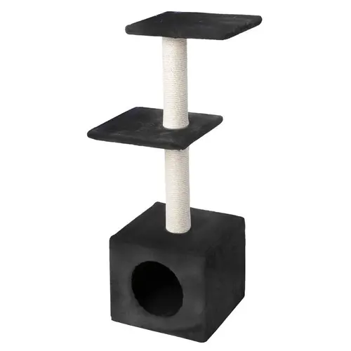 Arbre à chat avec panier et griffoir coloris noir Palazzo - 90 cm