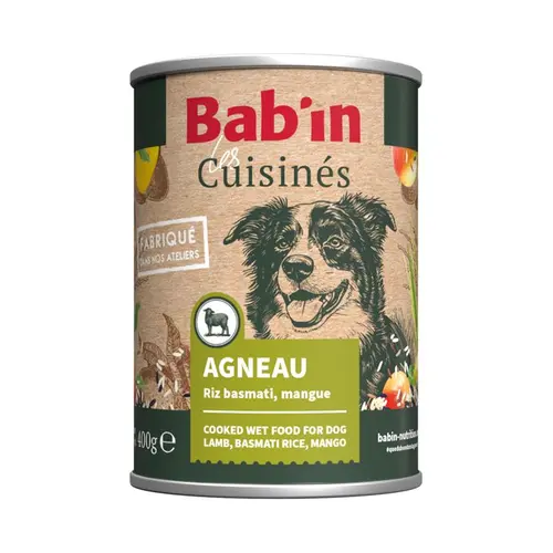 Aliment humide pour chien Bab’in Terrine agneau - 400 g