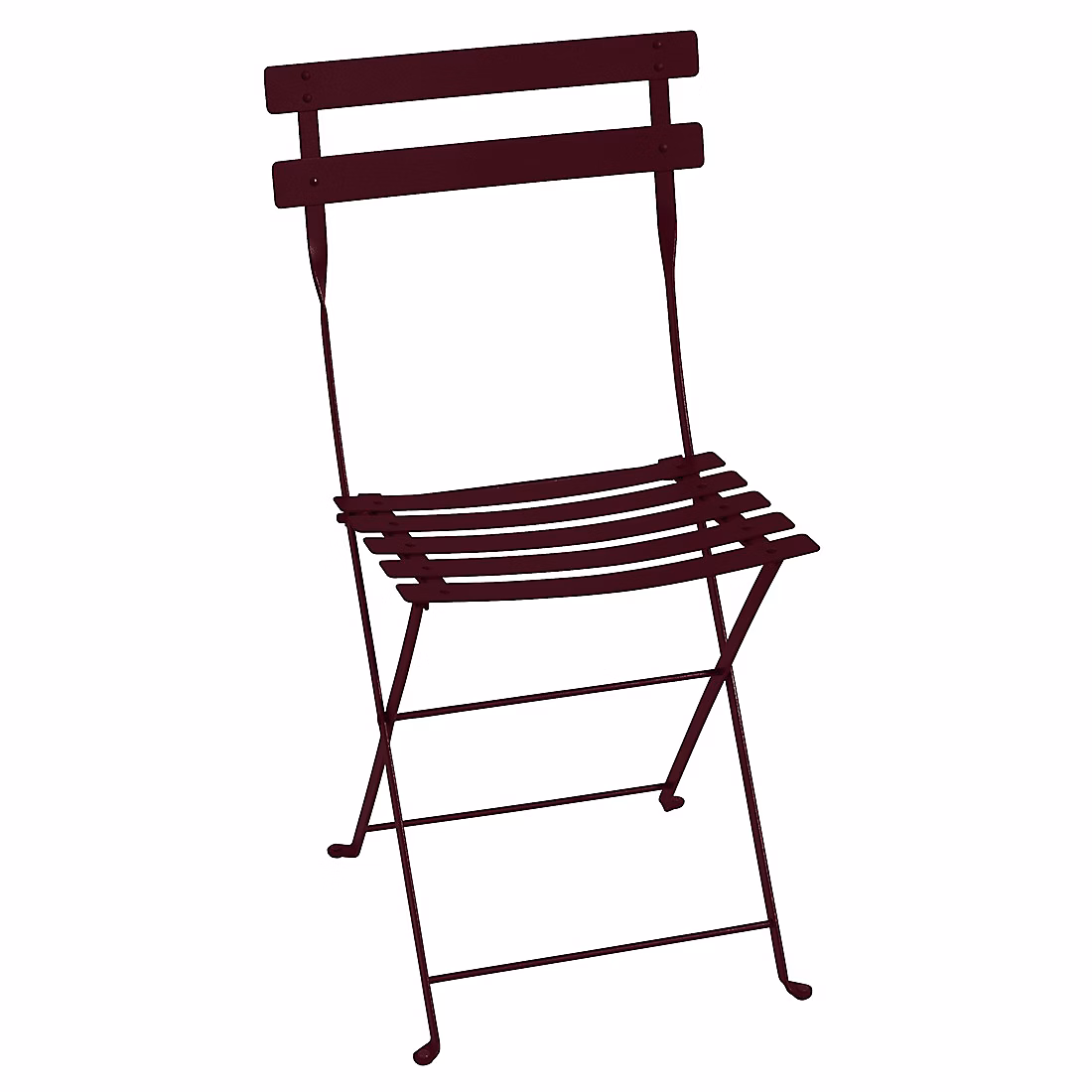 Chaise de jardin pliante Fermob Bistro en métal – Coloris cerise noire, Hauteur 82 cm