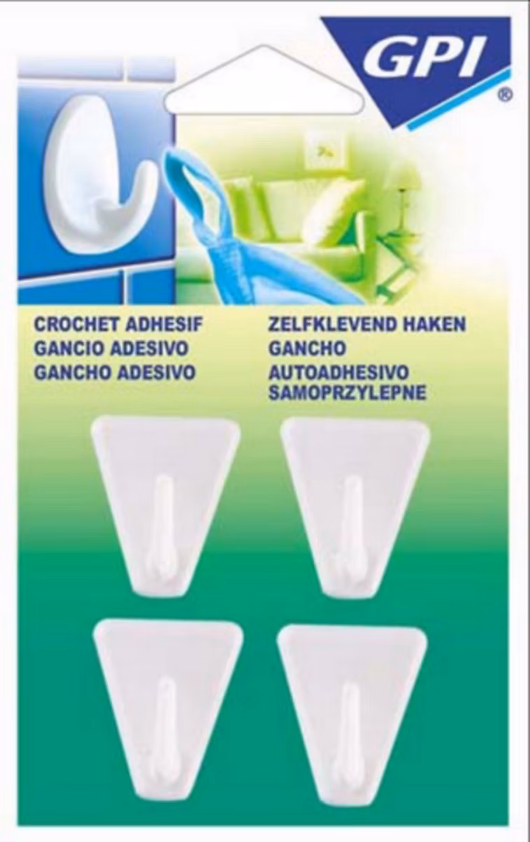 4 crochets standards GPI blanc
