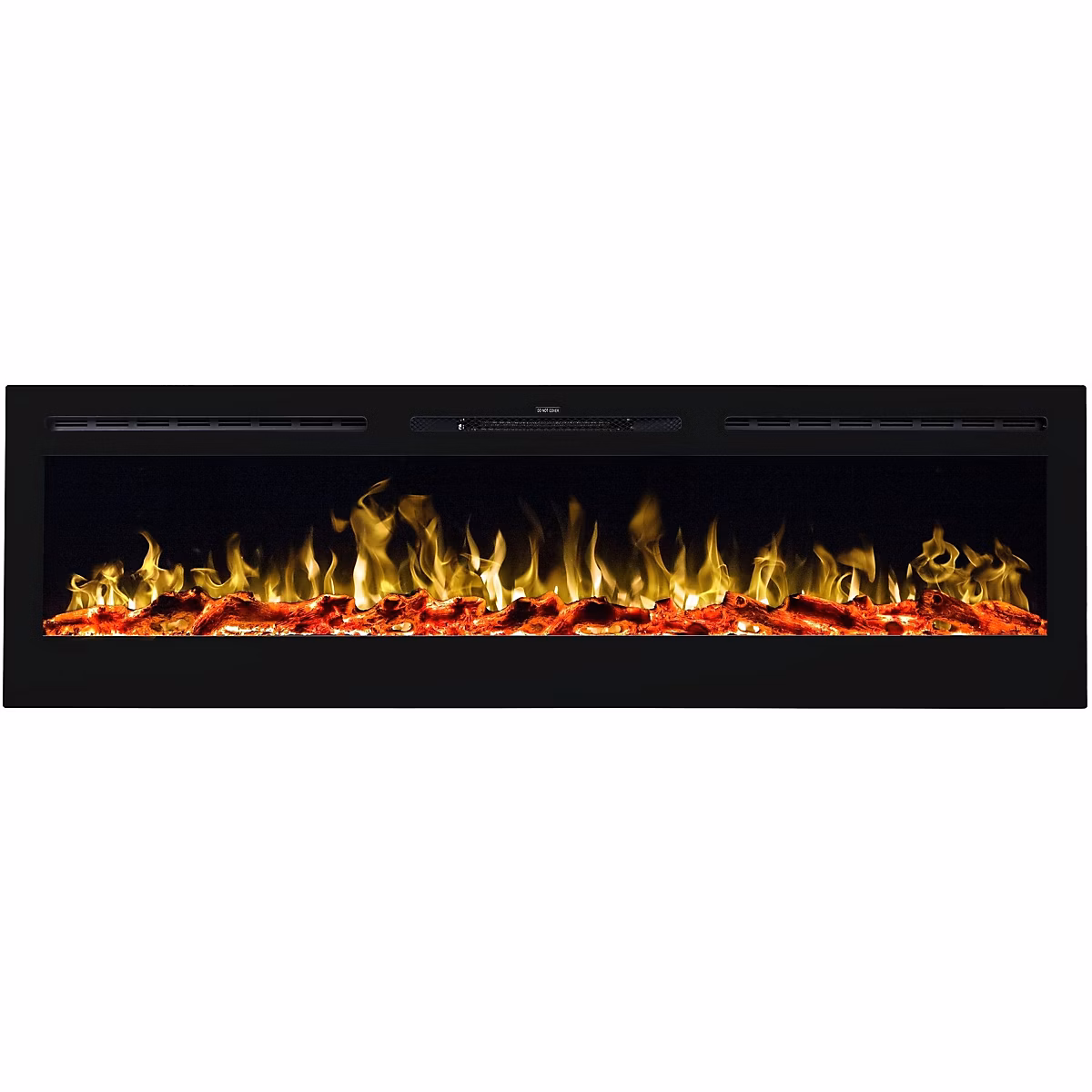 Cheminée électrique AFLAMO Majestic 45 | murale ou encastrable – 115 × 55 × 14 cm – cheminée LED avec chauffage 750/1500 W
