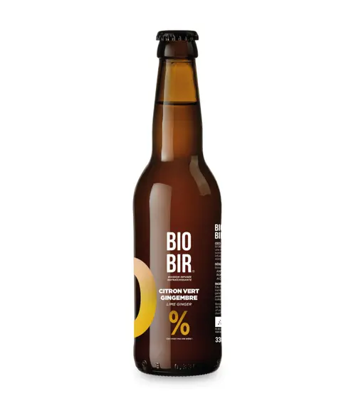 Bière sans alcool bio Biobir blonde Citron Gingembre - 330 ml