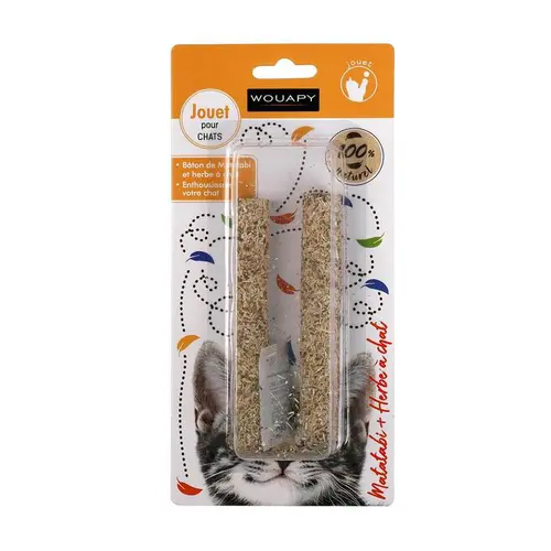 Jouet pour chat beige Bâton de Matatabi Wouapy