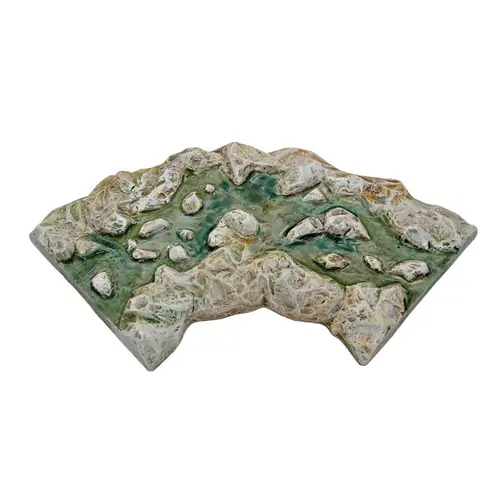 Accessoire de crèche de Noël rivière courbe Santons Escoffier - 22 x 10 x 2 cm