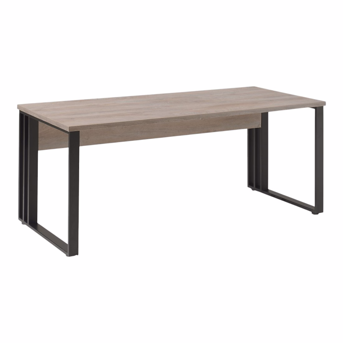Bureau professionnel 160cm coloris chene brut et noir collection YUKON – Réf. OAATIVKXH0589004952