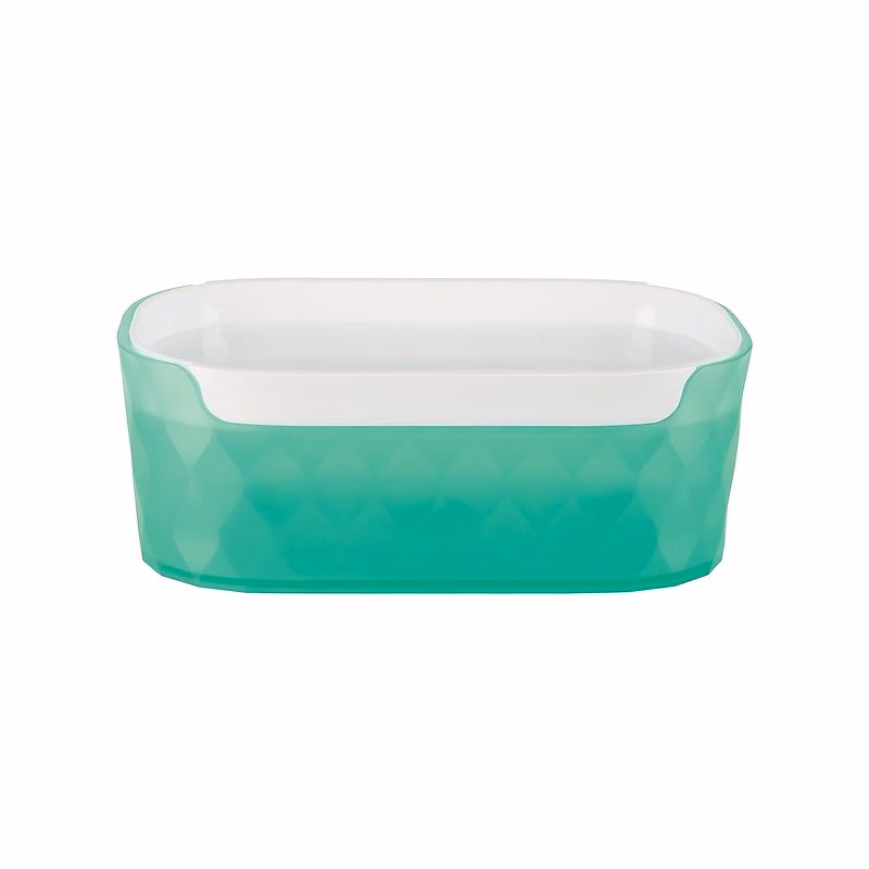 Boîte et support de rangement de salle de bains – Boite à cotons PP POOL Frosty Vert Spirella