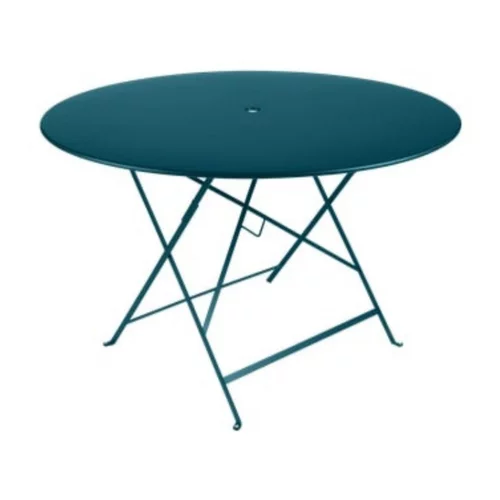 Table Pliante Bistro FERMOB bleu acapulco Ø117xh74