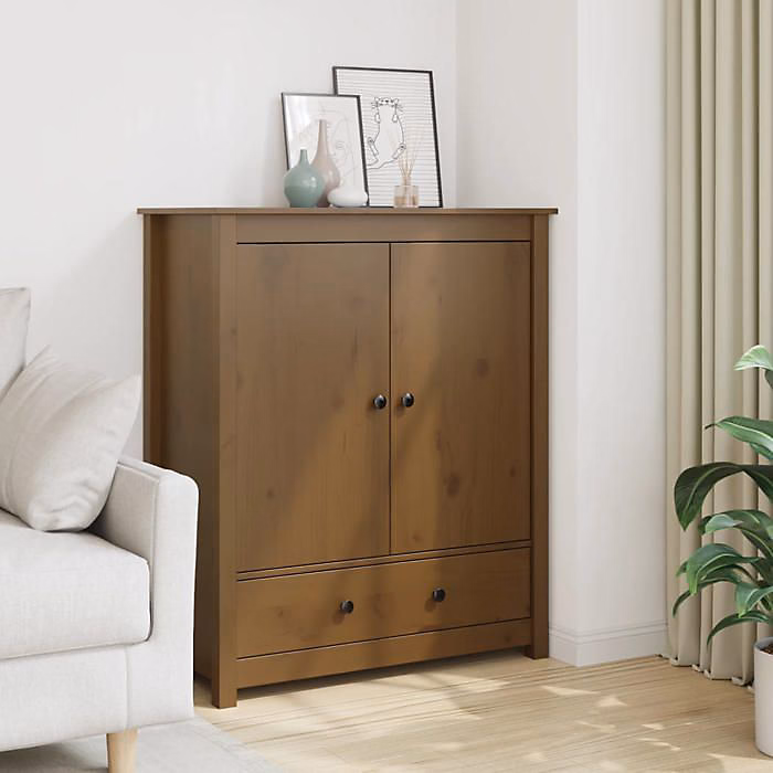 823517 vidaXL Buffet Marron miel 83x41 – 5 × 100 cm Bois massif de pin