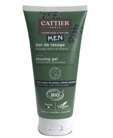 Cattier -Gel de rasage Homme tous types de peaux - 150 ml