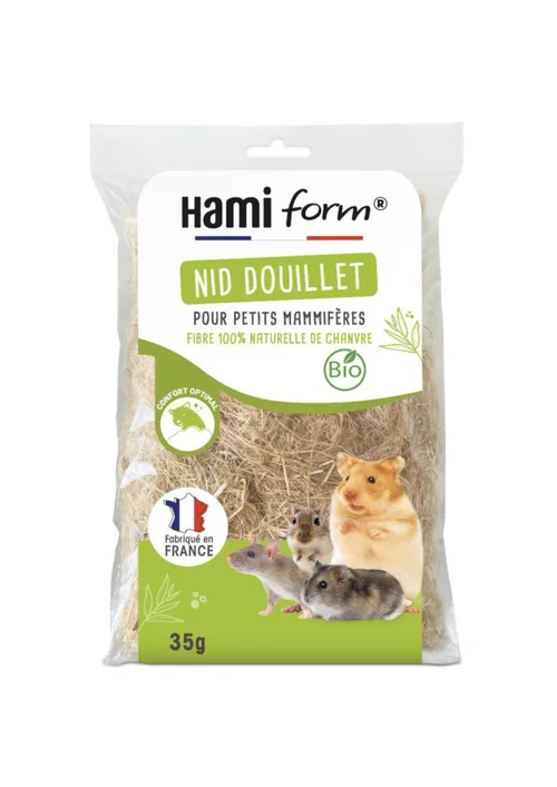 Nid douillet pour petits mammifères 100% chanvre Hamiform – 35 g