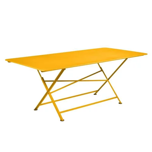 Table pliante coloris jaune en acier Cargo Fermob - 190 x 90 x 74 cm
