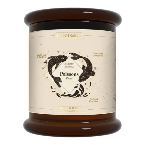 Bougie parfumée rose santal tubéreuse My jolie Candle Astrale poisson - 300 g