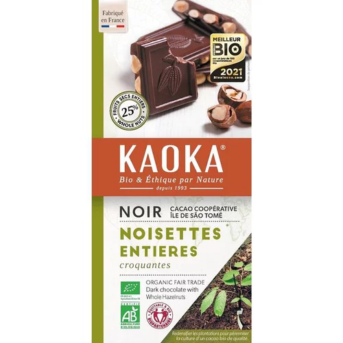 Chocolat noir aux noisettes entières bio - 180 g