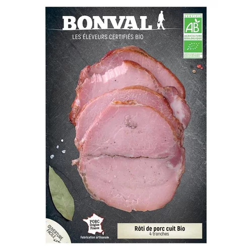 Rôti de porc cuit 180g / 4 tranches