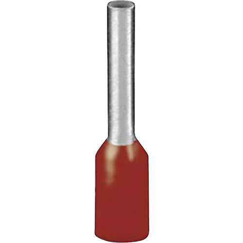 Embout simple d'extrémité de câble AI 10-12 RD 10 mm² rouge – longueur 22 mm, lot de 100
