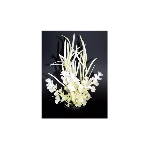 Herbe papillon blanche en plastique