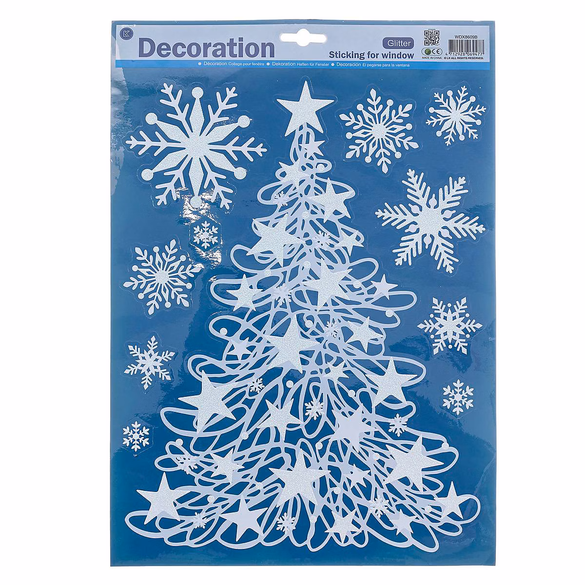 Décovitre pailleté blanc 29 × 41cm – feeric lights & christmas