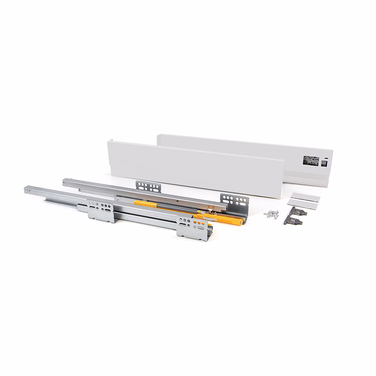 Emuca Tiroir extérieur Concept 30kg hauteur 105mm – profondeur 500mm, Acier, Peint en blanc