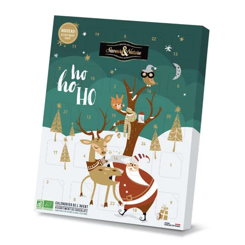 Calendrier de l'avent pour enfants Saveurs & Nature - 24 chocolats bio