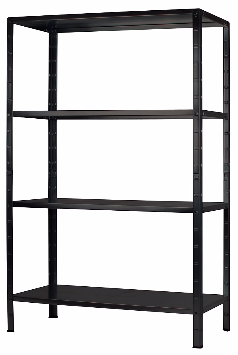 Rangement garage et cave – Étagère en métal noir Schulte Powermax H.180 x L.60 x P.40 cm