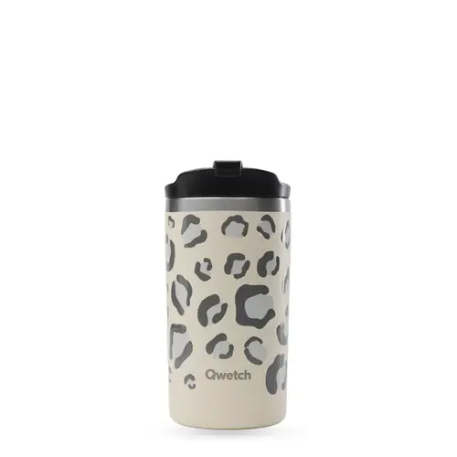 Mug de voyage isotherme travel mug Wild en inox coloris beige Qwetch - 350 ml