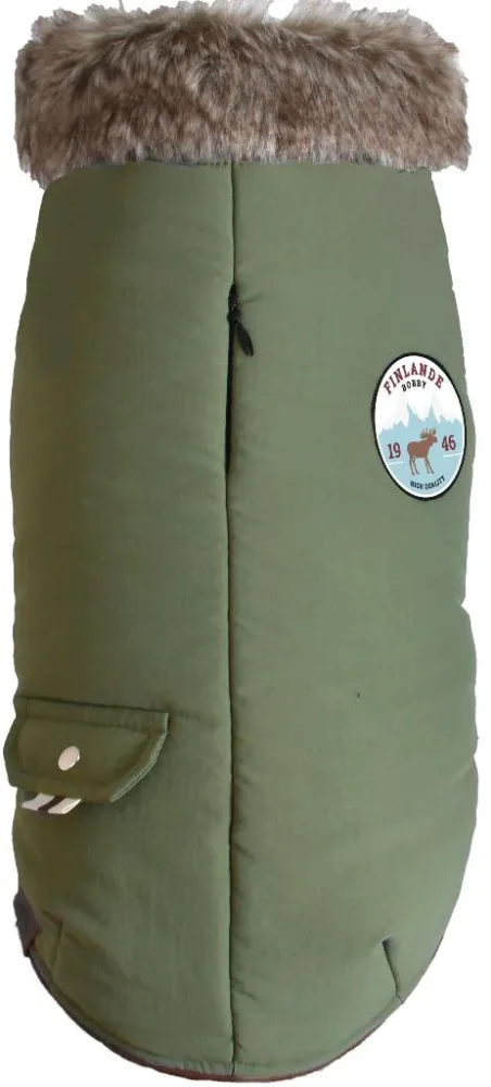 Manteau pour chien coloris vert de gris Bobby Finlande - Taille 48L