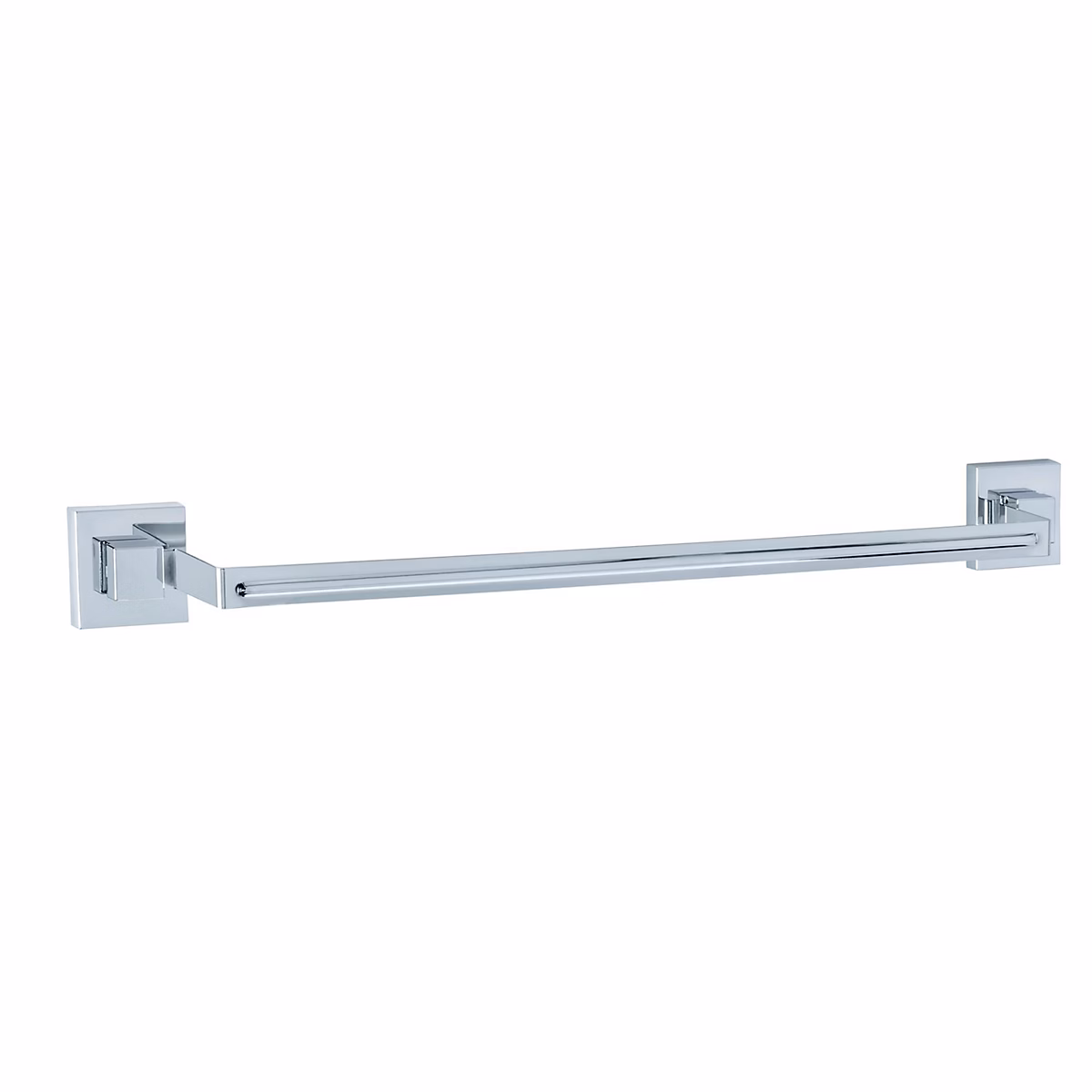 Barre porte – serviettes Quadro en acier inox brillant