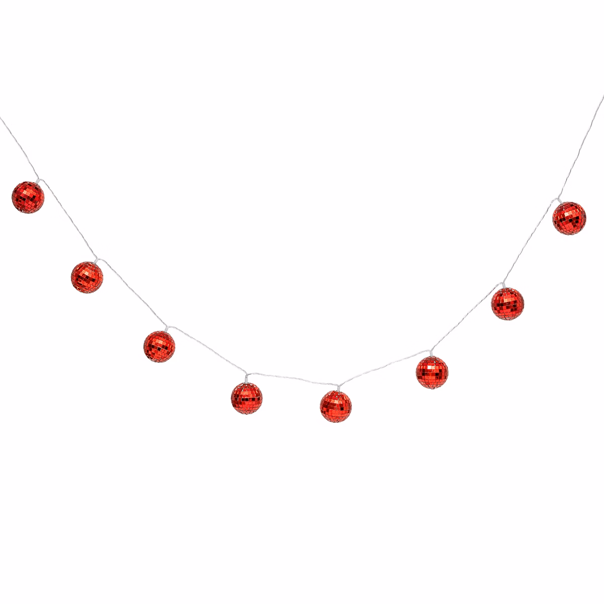 Guirlande de noël lumineuse boules rouges disco led L.165cm Feeric Light & Christmas – Réf. WLUVDAIKJ3577046629