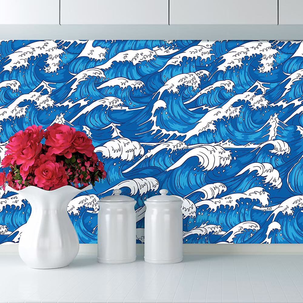 Crédence à coller Vague 100 × 40 cm