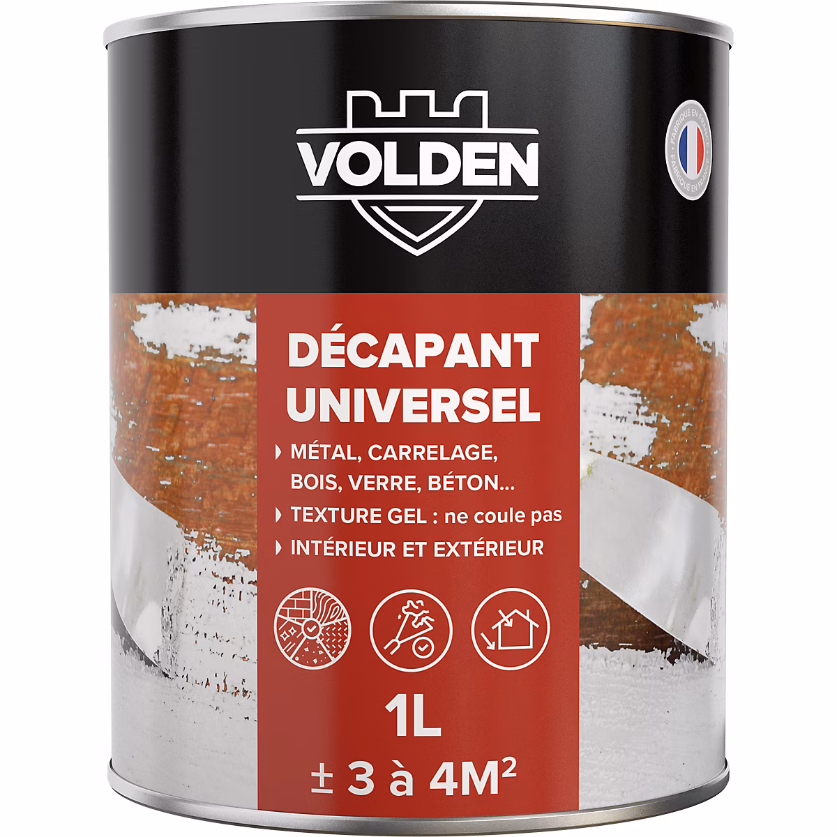 Décapant universel en gel métal – carrelage, bois, verre, béton Volden 1 L