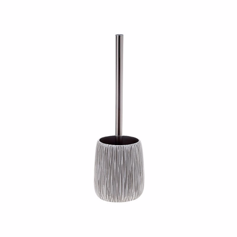 Accessoire WC – brosse Wc avec support Polyresine HOLLIS Blanc Taupe Spirella