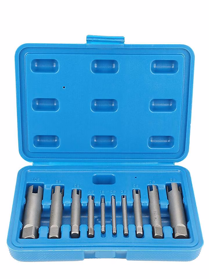 Coffret de 10 Extracteurs de Tarauds cassés et Vis à Tête cassées – Réf. NYBEHTIMX8082238929