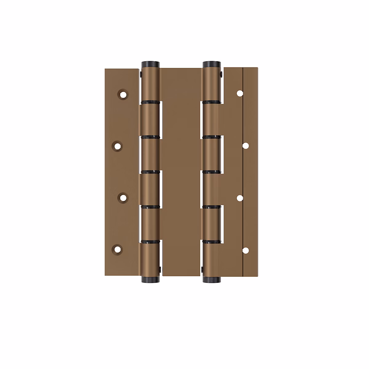 Charnière va et vient à ressort – 180 × 40 mm, en aluminium anodisée bronze, pour porte de 40 mm.