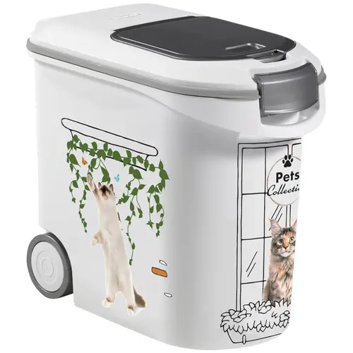 Container à croquettes à roulettes pour chat Pet collection Keter - 35 L