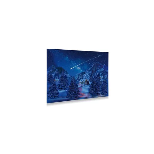Arrière-plan Étoile Filante Led Fibre Optique 76x56 cm Bleu