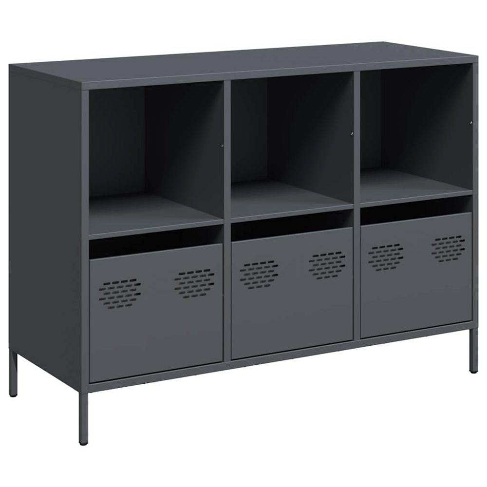 vidaXL Buffet anthracite 101,5x39x73,5 cm acier laminé à froid – Mobilier de jardin