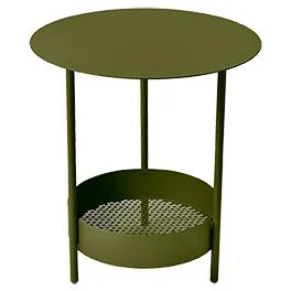 Guéridon Salsa coloris vert en acier Fermob - Ø 50 x 50 cm