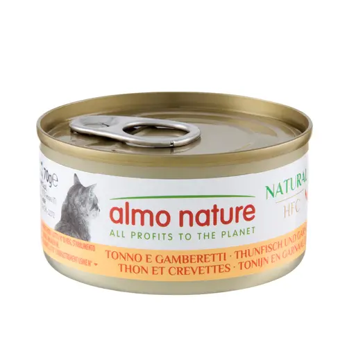 Pâtée pour chat HFC Natural au thon et crevettes Almo Nature - 70 g