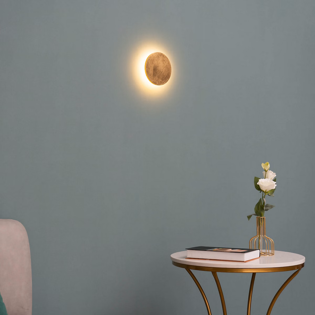 Eclairage mural LED feuilles dorées – Lunar