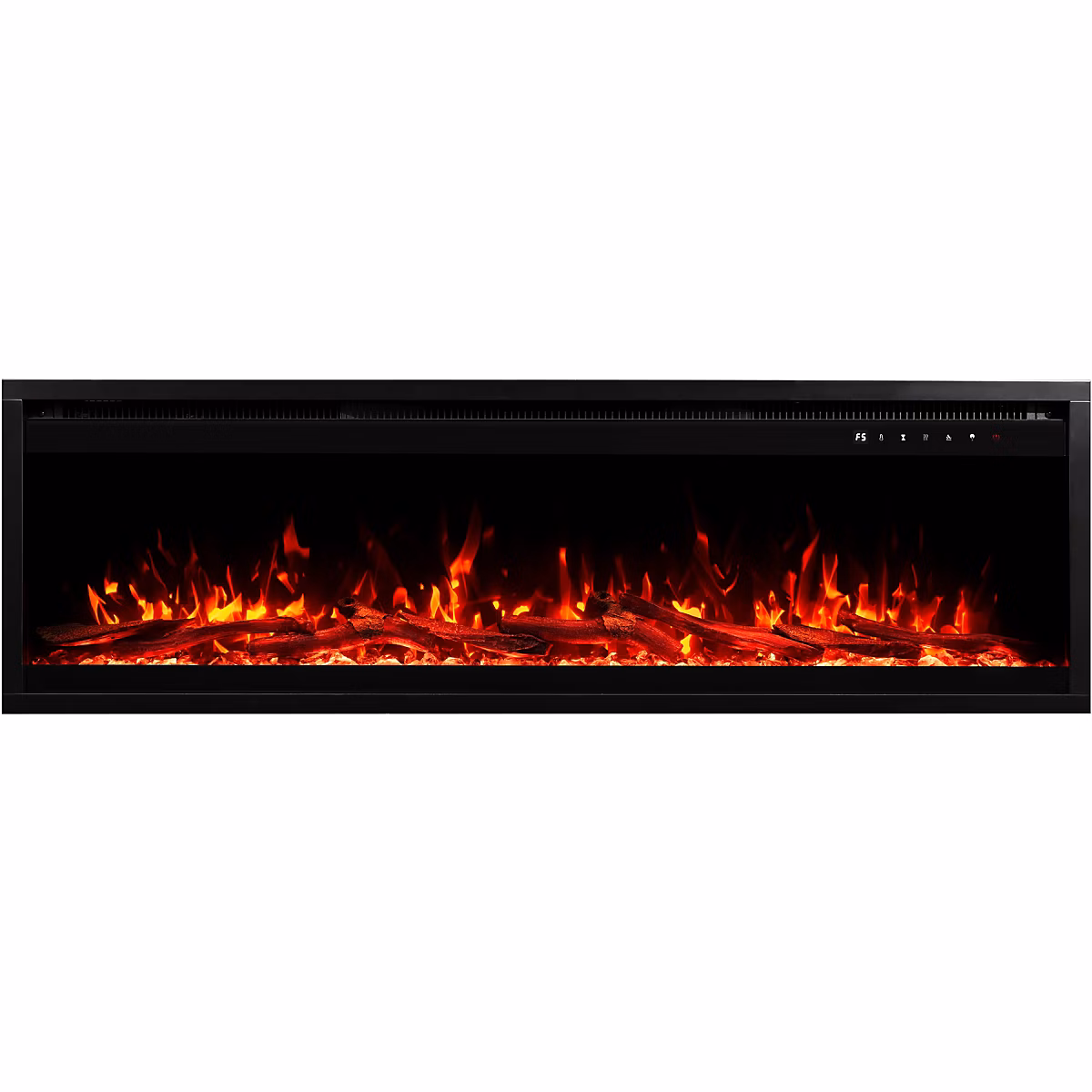 Cheminée électrique AFLAMO Royal PRO 100 – murale ou encastrable | 100 × 38 × 16 cm | cheminée LED avec chauffage 750/1500 W