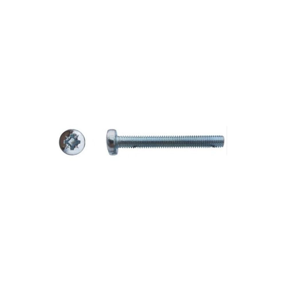 500 Vis Métaux Tête Cylindrique Pozidriv 3 × 10 mm – DIN 7985, Zingué blanc, D-Work