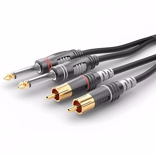 Câble de raccordement audio Sommer HBA – 62C2, 0150 Jack 6, 3 mm mono vers RCA, 1, 50 m