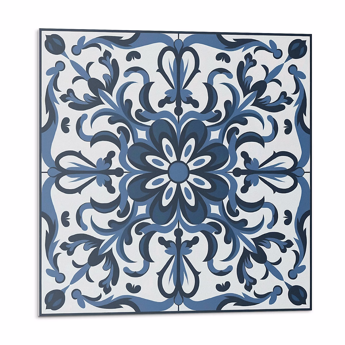 Carreaux De Vinyle Auto-Adhésifs Wallfluent 20 × 20 cm Motif Floral Orné 20 pièces