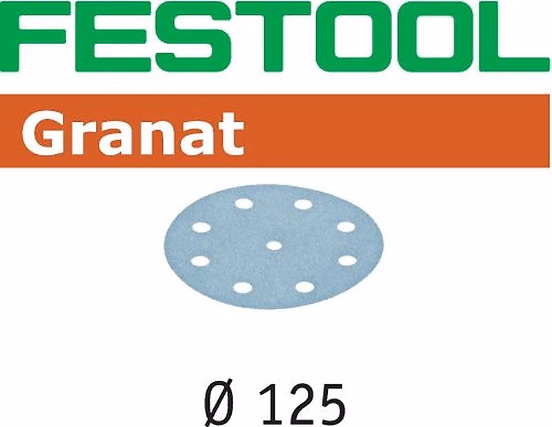 Disques abrasifs FESTOOL STF D125/8 P120 GR – 125 mm, Boîte de 10, 497148