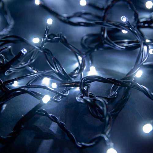Guirlande lumineuse LED à lumière fixe blanc sur secteur - 20 m