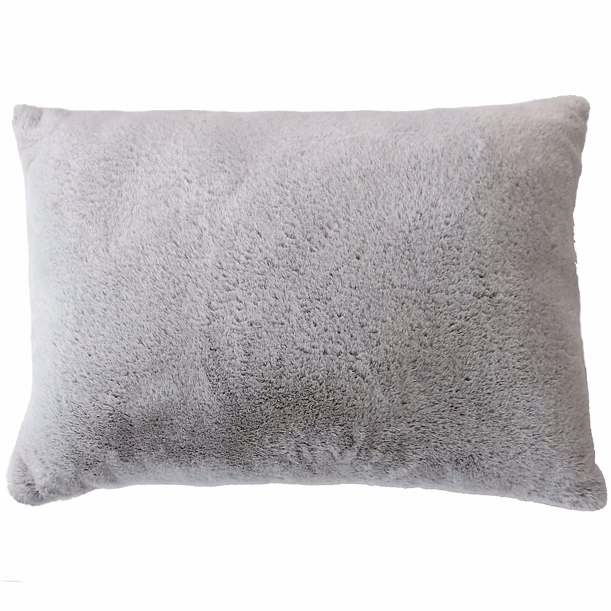 Coussin rectangulaire imitation fourrure Gris – L. 65 x l. 50 | AZURA